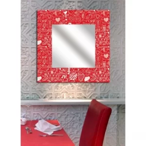 Image of MA-9 Red Symbols Decorative Mirror