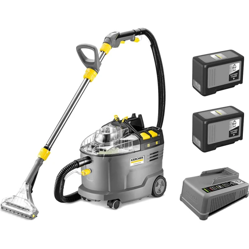 Image of Karcher PUZZI 9/1 BP ADV Professional 36v Cordless Carpet Cleaner PUZZI 9/1 BP ADV Batteries: 2 x 7.5ah Li-ion