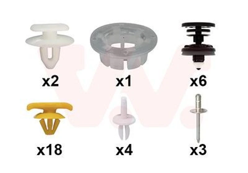 Image of VAN WEZEL Mounting Kit, door VAN WEZEL 5863799