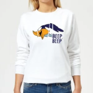 Image of Looney Tunes Road Runner Beep Beep Womens Sweatshirt - White - L
