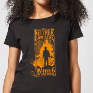 Image of Harry Potter Neither Can Live Womens T-Shirt - Black