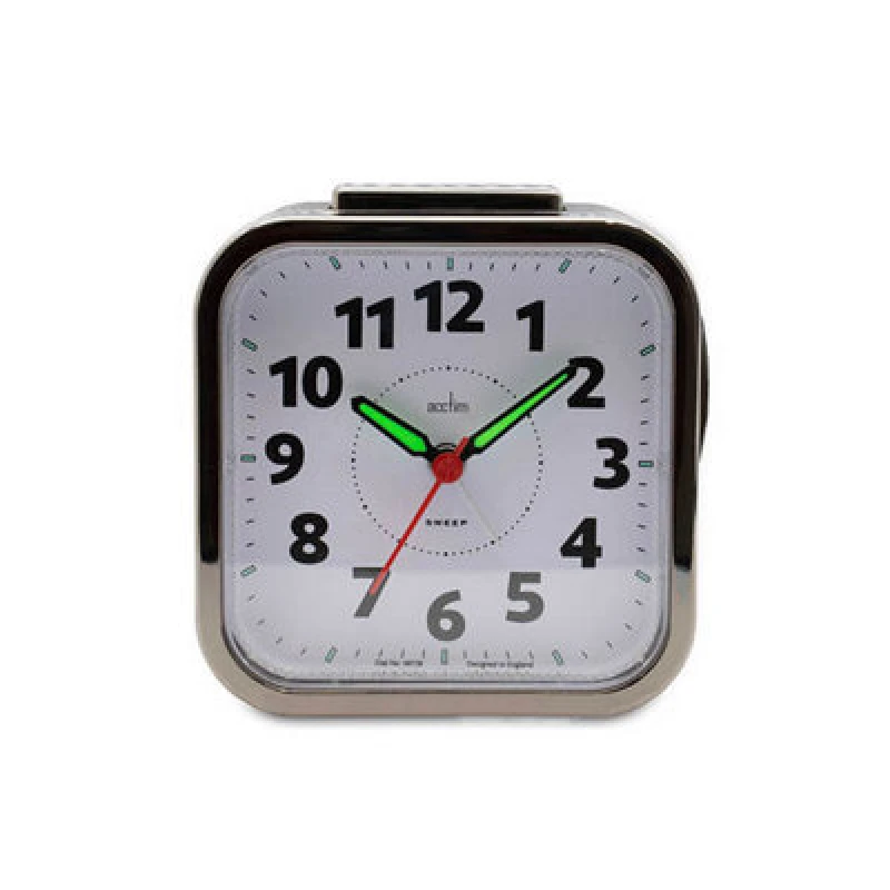 Image of Acctim Otis Black Gunmetal Analogue Alarm Clock