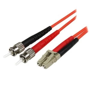 image of StarTech Fiber Optic Cable - Multimode Duplex 50/125 - LSZH - LC/ST - 2 m