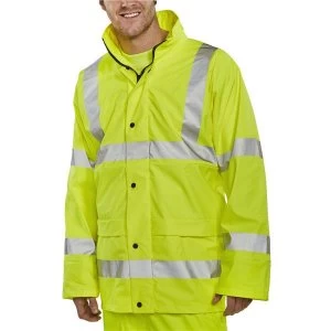 Image of BSeen High Vis Super B Dri Breathable Jacket 2XL Saturn Yellow Ref
