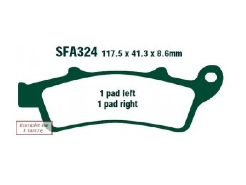 Image of EBC Brakes SFA324 Brake pad set Brake Pad Set,disc brake (402)