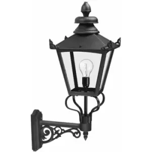 Image of Loops - IP23 Wall Light Sconce Black LED E27 150W Bulb Outside External