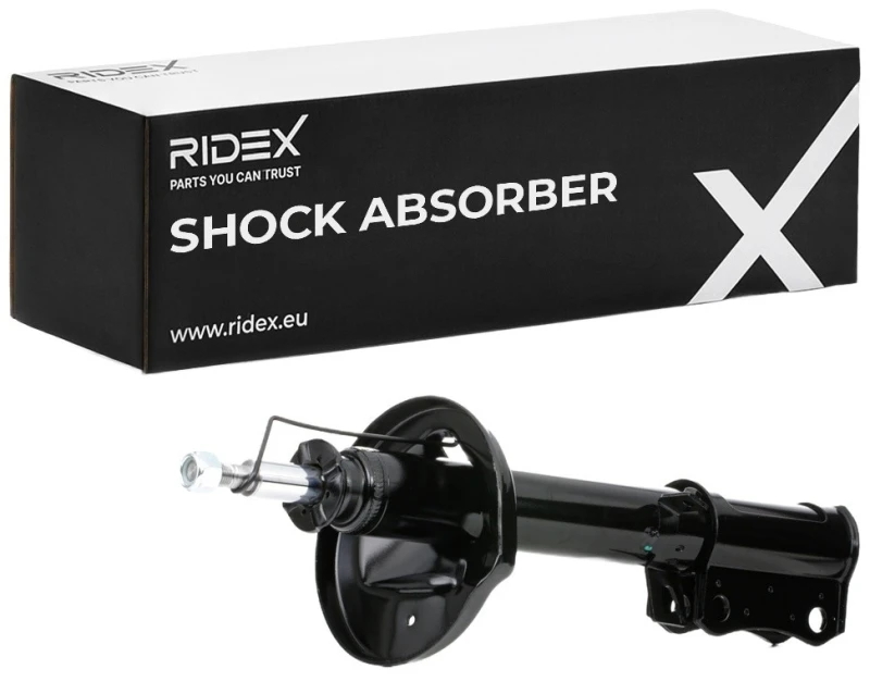 Image of RIDEX 854S0946 Shock absorber Rear Axle Right, Gas Pressure, Twin-Tube, Suspension Strut, Top pin Shock Absorber (854)