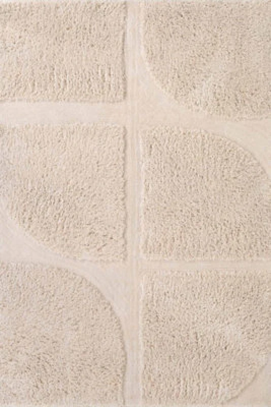 Image of The Rugs Ted Baker Lambeth High Pile Rug Jasper Geometric Living Room Rug In Cream
