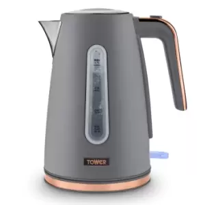 Image of Tower T10066GRY Cavaletto 1.7L 3KW Jug Kettle - Grey and Rose Gold