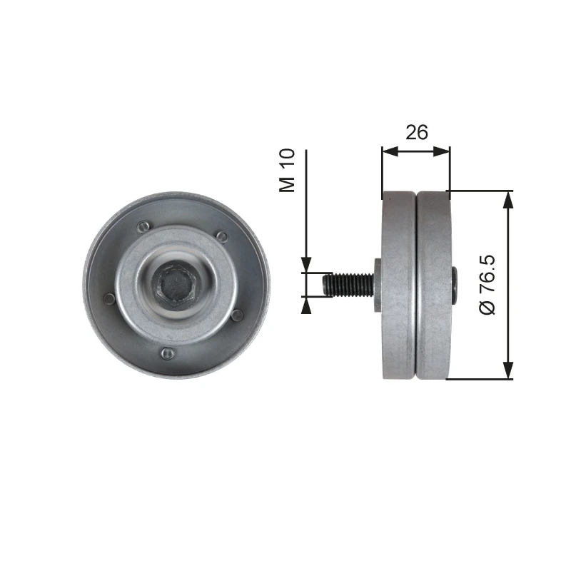 Image of GATES Deflection / guide pulley, V-ribbed belt GATES T36182