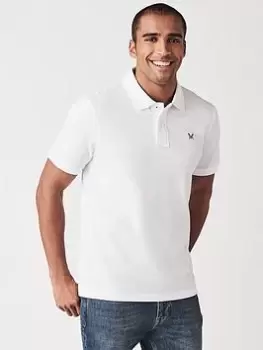 Image of Crew Clothing Classic Pique Polo - White, Size XL, Men