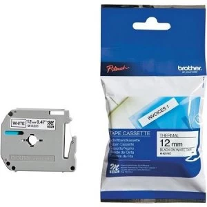 Image of Brother M-K231BZ Original Label Tape (12mm x 8m) Black on White