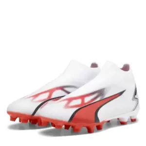 image of Puma Ultra Match.3 Adults Laceless Firm Ground Football Boots - White