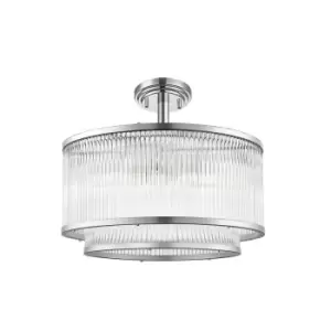 Image of Sergio Cylindrical Ceiling Light, Chrome, 5x E14
