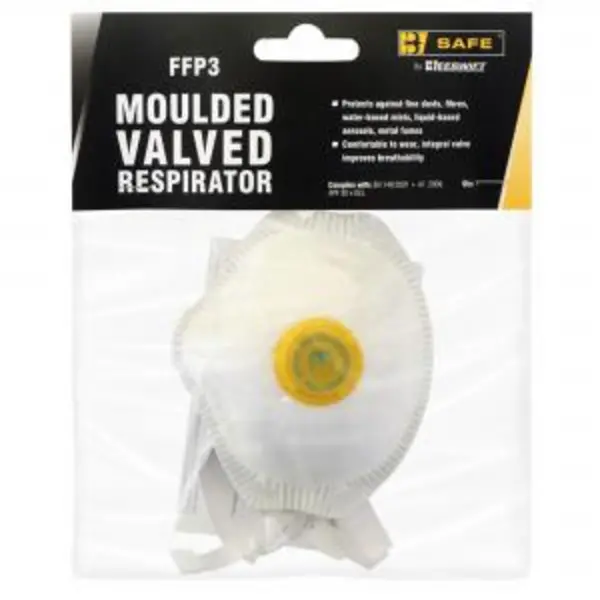 image of Beeswift B-Safe FFP3 Moulded Valved Cup Respirator BS033 BESWBS033