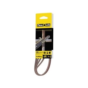 image of Flexovit Powerfile Sanding Belt 454mm x 13mm Fine 120g (Pack of 4)