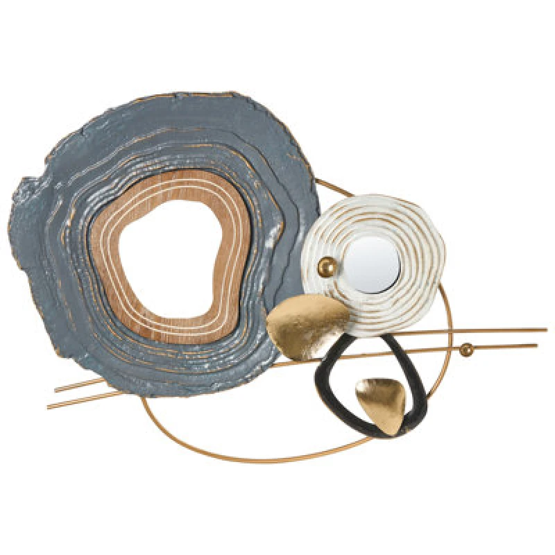 Image of Beliani Wall Decor Neptunium Metal 62cm Multicolour