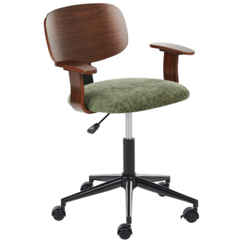 Image of Beliani Desk Chair Gunnison Fabric Green