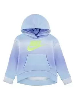 image of Nike Kids Girls Printed Club Overhead Hoody, Light Purple, Size 2-3 Years, Women