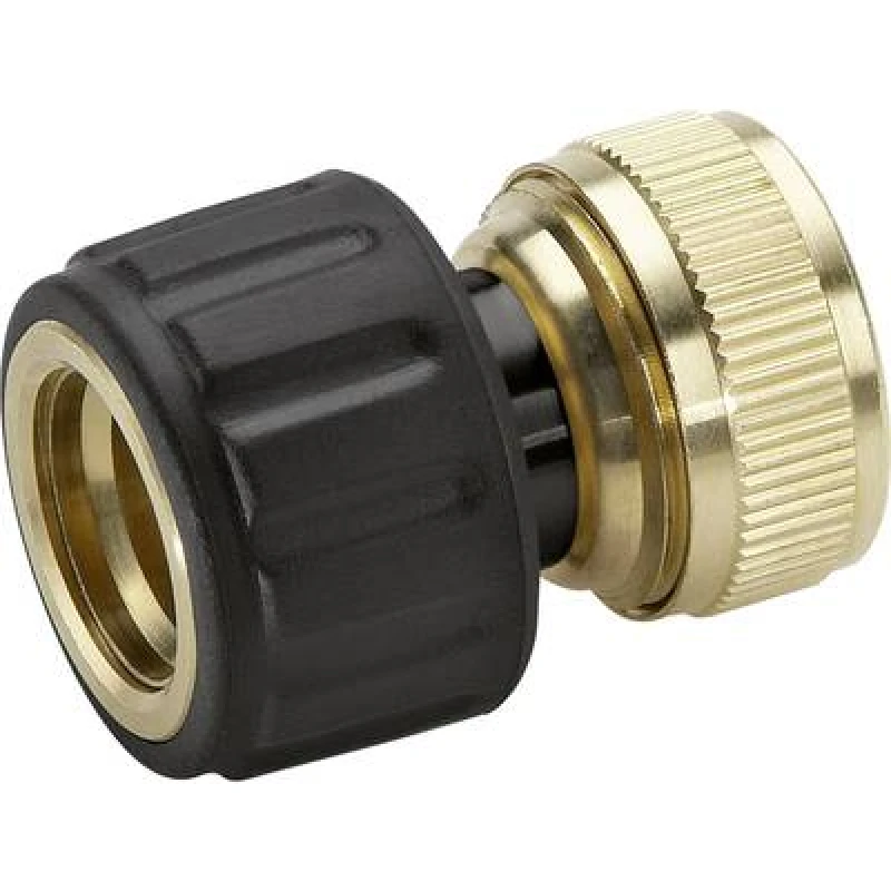 Image of Kaercher Home & Garden Kaercher Home & Garden 2.645-017.0 Kaercher Brass Hose connector piece 13mm (1/2) - 15mm (5/8) Water stop 2.645-017.0