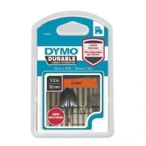 Image of Dymo 1978367 Black on Orange Label Tape 12mm x 3m