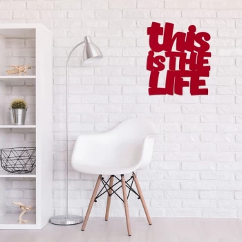 Image of Life - Red Red Decorative Wooden Wall Accessory