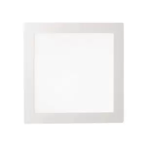 Image of Groove LED 1 Light Large Square Warm Recessed Spotlight Panel White