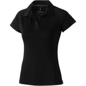 image of Elevate Womens/Ladies Ottawa Short Sleeve Ladies Polo (L) (Solid Black)