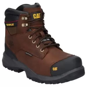 Image of Caterpillar Mens Spiro Lace Up Waterproof Safety Boot (10 UK) (Dark Brown)
