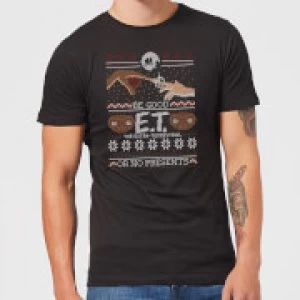 image of E.T. the Extra-Terrestrial Be Good or No Presents Mens T-Shirt - Black