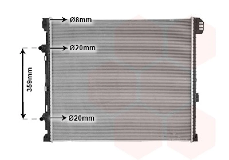 Image of VAN WEZEL Engine radiator VAN WEZEL 58012731