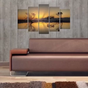 Image of 5MX-81 Multicolor Decorative MDF Painting (5 Pieces)