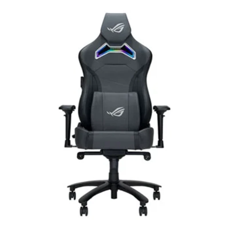 Image of Asus ROG Chariot X (Wide) RGB Gaming Chair Racing-Car Style Premium PU Leather Memory-Foam Lumbar 4D Armrests 155?? Recline Tilt & Class 4 G