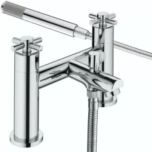 Image of Bristan - Decade Bath Shower Mixer Tap Pillar Mounted - Chrome