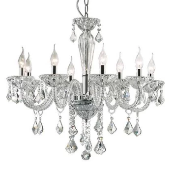 image of Tiepolo 8 Light Chandelier Clear Glass, E14