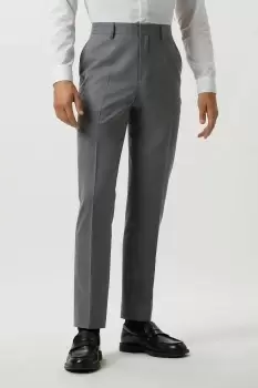 Image of Mens Tailored Grey Mini Herringbone Suit Trousers