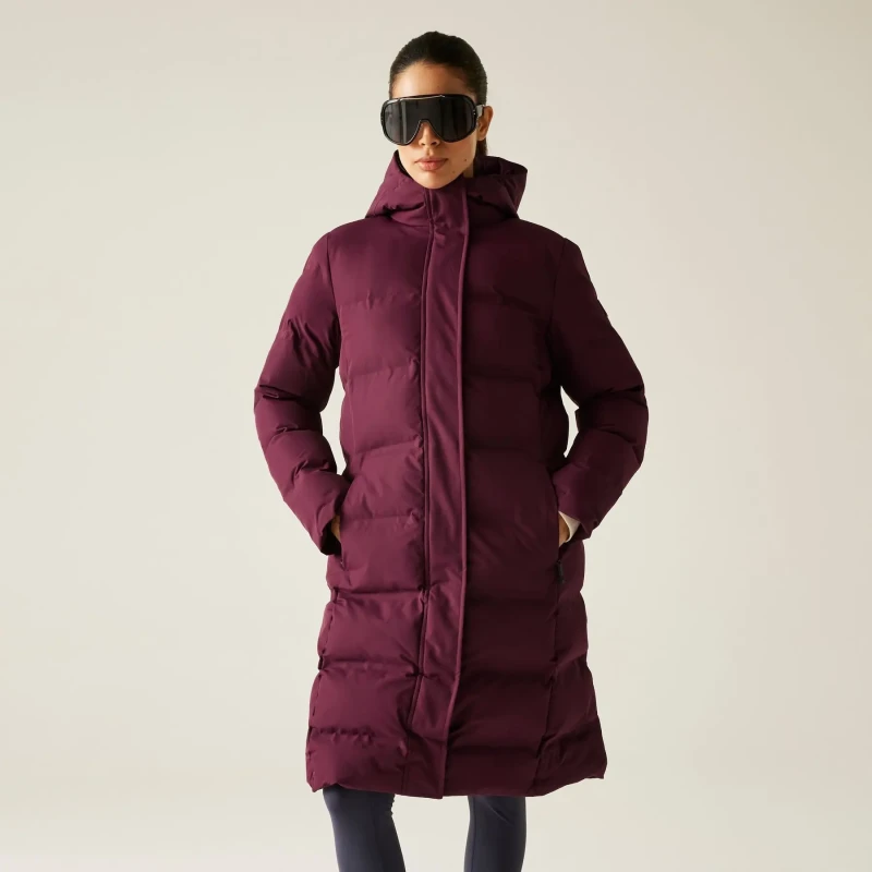 Image of Womens long hooded down jacket Dare 2B Wander Violet Female 36