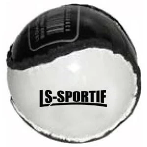 Image of Hurling Club and County Sliotar Ball Adult Black/White