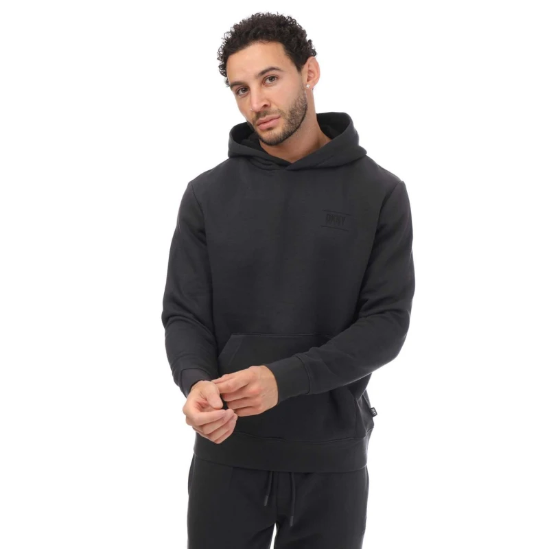 Image of DKNY Printed Logo Blackwater Hoodie - Grey Grey S