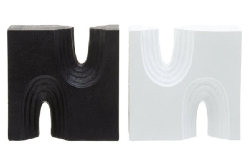 Image of Premier Housewares Interiors By Premier Arched Design Set Of 2 Black And White Bookends, Contemporary Decor Bookends, Sturdy Bookends For Library