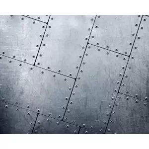 Image of Origin Murals Tiled Metal Steel Wall Mural - 3.5m x 2.8m
