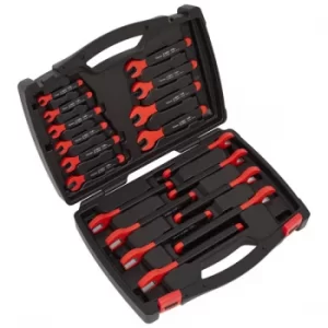 Image of Sealey AK63172 Insulated Open-End Spanner Set 18pc VDE Approved
