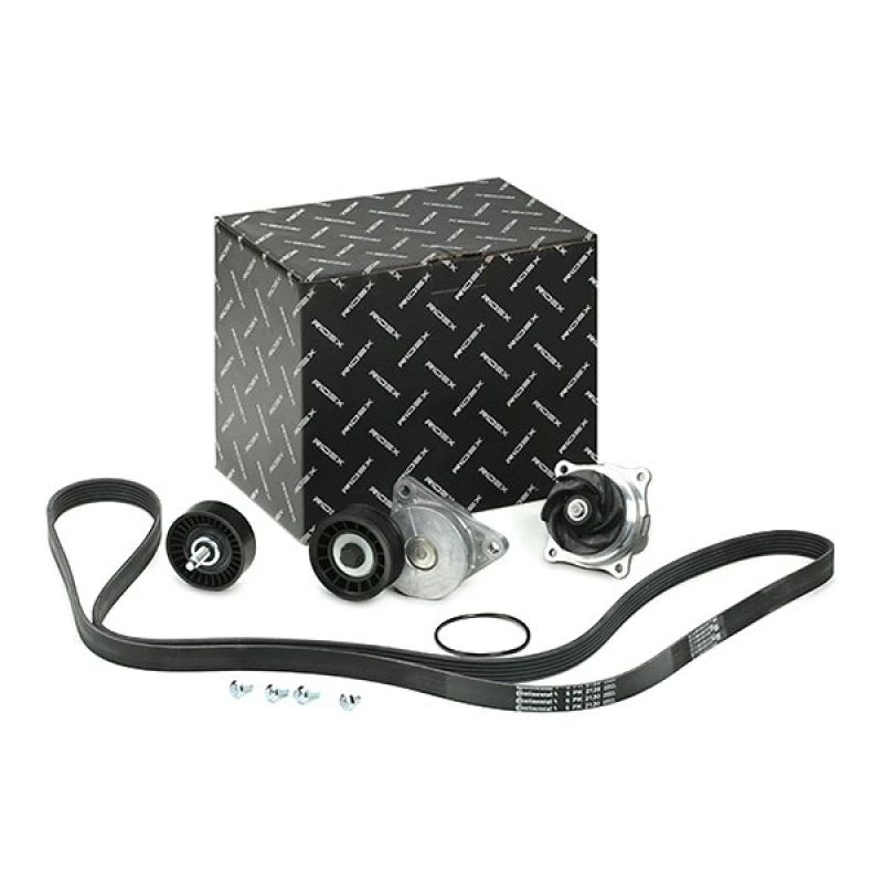 Image of RIDEX Water Pump + V-Ribbed Belt Kit RIDEX 4172P0088