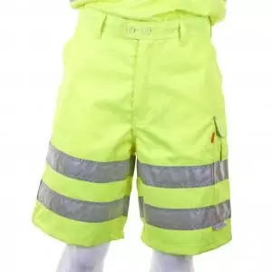 Image of Beeswift Saturn Yellow Hi Visibility SHORTS 36 PCSENSY36