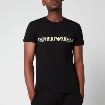Image of Emporio Armani Mega Logo T-Shirt Black Size L Men