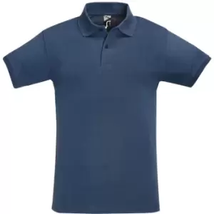 Image of SOLS Mens Perfect Pique Short Sleeve Polo Shirt (3XL) (Denim)