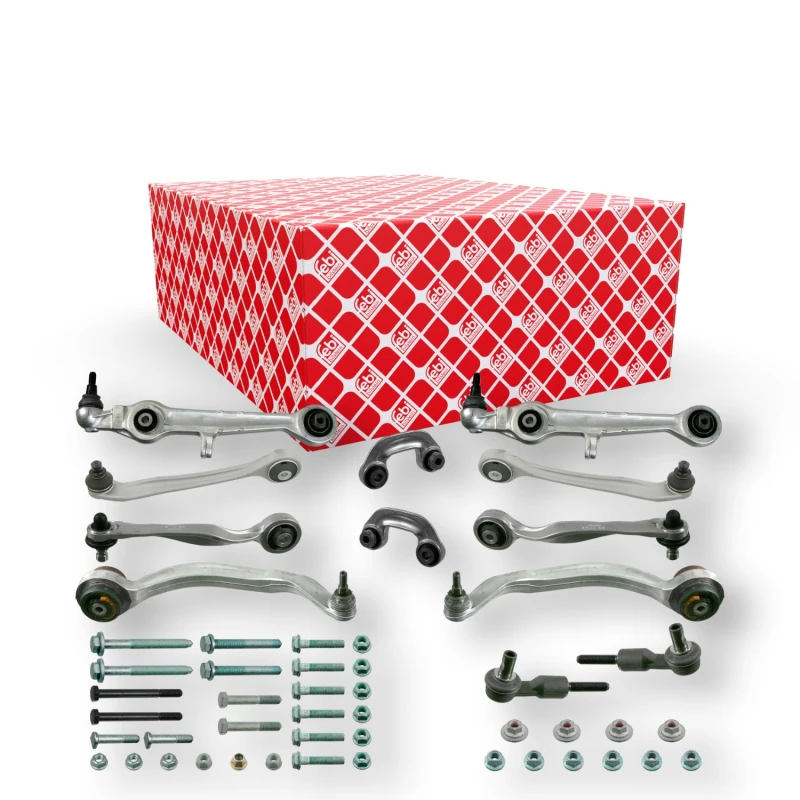 Image of FEBI BILSTEIN 24902 Control arm repair kit with coupling rod, Front Axle Right, OE Turbo NEW Suspension Kit (772)