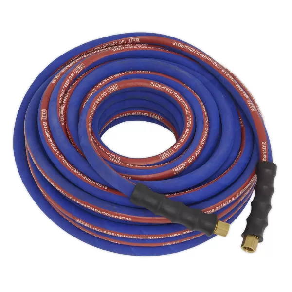Image of Sealey AH20R/38 Air Hose 20mtr x Ø10mm with 1/4BSP Unions Extra Heavy-Duty