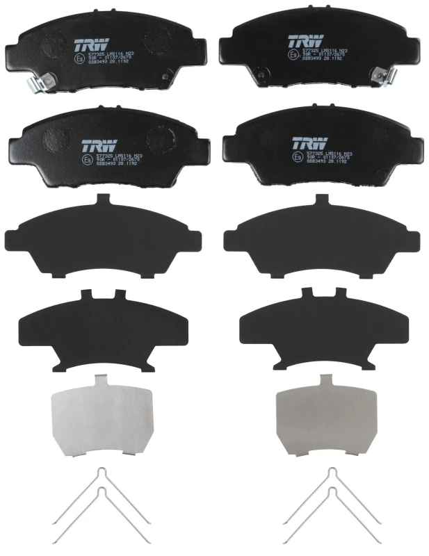 Image of TRW GDB3493 Brake pad set with acoustic wear warning, with accessories Brake Pad Set,disc brake (402)