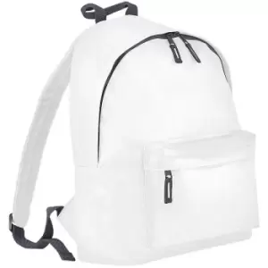 Image of Beechfield - Childrens Junior Fashion Backpack Bags / Rucksack / School (One Size) (White/ Graphite Grey)